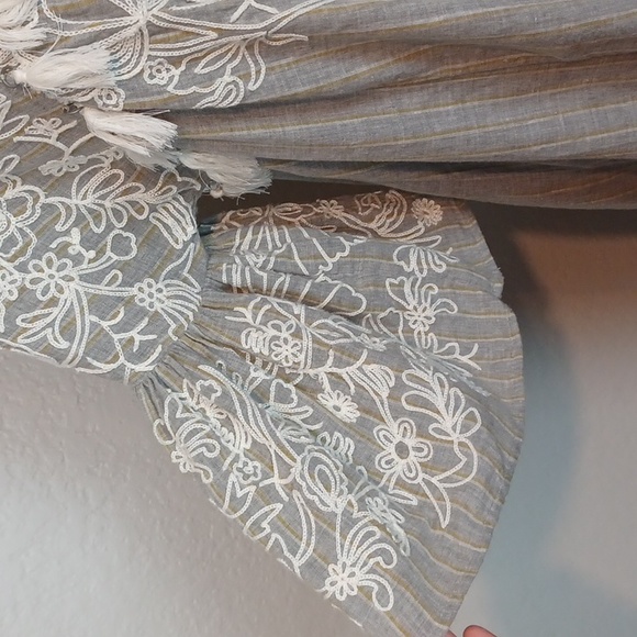 Anthropologie Maeve Tisdal Embroidered Tassel Dress Size 2 - Picture 5 of 12